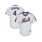 Youth New York Mets #4 Lenny Dykstra White(Blue Strip) Alternate Cool Base Stitched MLB Jersey