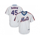 Youth New York Mets #45 Tug McGraw White(Blue Strip) Alternate Cool Base Stitched MLB Jersey