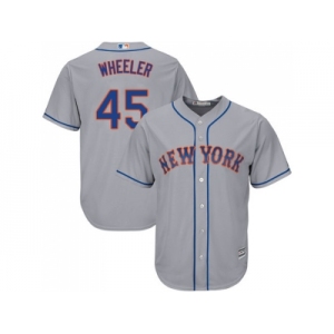 Youth New York Mets #45 Zack Wheeler Grey Cool Base Stitched MLB Jersey