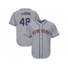 Youth New York Mets #48 Jacob DeGrom Grey Cool Base Stitched MLB Jersey