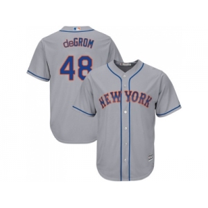 Youth New York Mets #48 Jacob DeGrom Grey Cool Base Stitched MLB Jersey