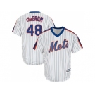 Youth New York Mets #48 Jacob DeGrom White(Blue Strip) Alternate Cool Base Stitched MLB Jersey