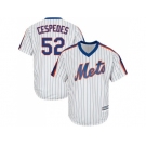 Youth New York Mets #52 Yoenis Cespedes White(Blue Strip) Alternate Cool Base Stitched MLB Jersey