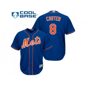 Youth New York Mets #8 Gary Carter Blue Cool Base Stitched MLB Jersey