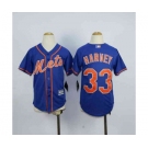 youth mlb jerseys new york mets #33 harvey blue[number orange]