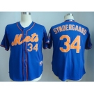 youth mlb jerseys new york mets #34 syndergaard blue[number orange][syndergaard]