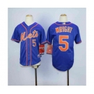 youth mlb new york mets #5 david wright blue(number orange)