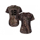 Women New York Mets #18 Darryl Strawberry Camo Realtree Collection Cool Base Stitched MLB Jersey