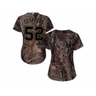 Women New York Mets #52 Yoenis Cespedes Camo Realtree Collection Cool Base Stitched MLB Jersey