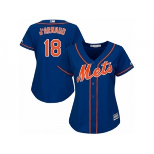 Women's Majestic New York Mets #18 Travis d'Arnaud Authentic Royal Blue Alternate Home Cool Base MLB Jersey