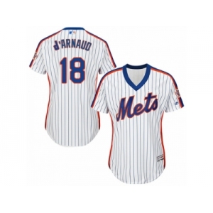 Women's Majestic New York Mets #18 Travis d'Arnaud Replica White Alternate Cool Base MLB Jersey