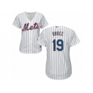 Women's Majestic New York Mets #19 Jay Bruce Authentic White Home Cool Base MLB Jersey