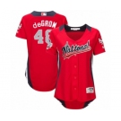 Women's Majestic New York Mets #48 Jacob deGrom Game Red National League 2018 MLB All-Star MLB Jersey