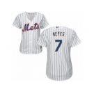 Women's Majestic New York Mets #7 Jose Reyes Authentic White Home Cool Base MLB Jersey