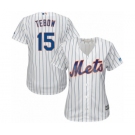 Women's New York Mets #15 Tim Tebow Majestic White Home Cool Base Player Jersey