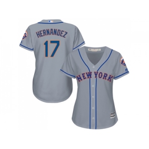 Women's New York Mets #17 Keith Hernandez Grey Road Stitched MLB Jersey