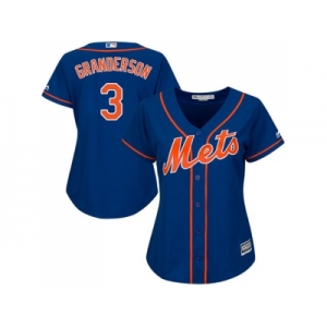 Women's New York Mets #3 Curtis Granderson Blue Alternate Stitched MLB Jersey