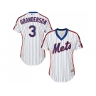 Women's New York Mets #3 Curtis Granderson White(Blue Strip) Alternate Stitched MLB Jersey