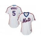 Women's New York Mets #5 David Wright White(Blue Strip) AlternateStitched MLB Jersey