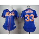 women mlb jerseys new york mets #33 harvey blue[number orange]