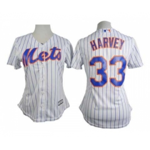 women mlb jerseys new york mets #33 harvey white[blue stripe]