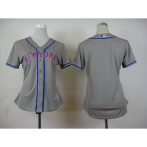 women mlb jerseys new york mets blank grey