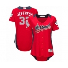 Women's Majestic Milwaukee Brewers #32 Jeremy Jeffress Game Red National League 2018 MLB All-Star MLB Jersey