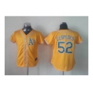 women mlb jerseys oakland athletics #52 yoenis cespedes yellow