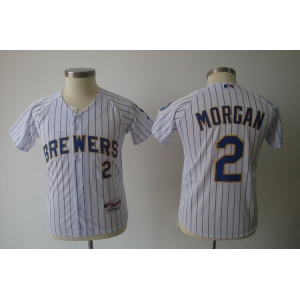 youth mlb jerseys milwaukee brewers #2 morgan white[blue strip]