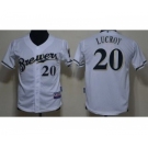 youth mlb jerseys milwaukee brewers #20 lucroy white