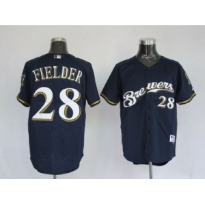 youth mlb milwaukee brewers #28 fielder blue