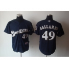 youth mlb milwaukee brewers #49 gallardo blue