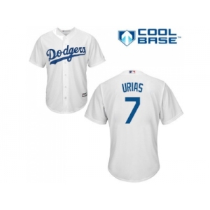 Youth Los Angeles Dodgers #7 Julio Urias White Cool Base Stitched MLB Jersey