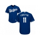 Youth Majestic Los Angeles Dodgers #11 Logan Forsythe Authentic Royal Blue Alternate Cool Base MLB Jersey