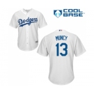 Youth Majestic Los Angeles Dodgers #13 Max Muncy Authentic White Home Cool Base MLB Jersey