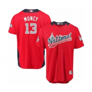 Youth Majestic Los Angeles Dodgers #13 Max Muncy Game Red National League 2018 MLB All-Star MLB Jersey