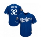 Youth Majestic Los Angeles Dodgers #32 Sandy Koufax Authentic Royal Blue Alternate Cool Base 2018 World Series MLB Jersey