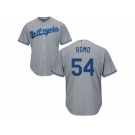 Youth Majestic Los Angeles Dodgers #54 Sergio Romo Replica Grey Road Cool Base MLB Jersey