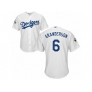 Youth Majestic Los Angeles Dodgers #6 Curtis Granderson Replica White Home 2017 World Series Bound Cool Base MLB Jersey