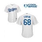 Youth Majestic Los Angeles Dodgers #68 Ross Stripling Authentic White Home Cool Base MLB Jersey