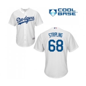 Youth Majestic Los Angeles Dodgers #68 Ross Stripling Authentic White Home Cool Base MLB Jersey