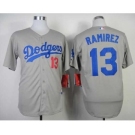 youth mlb jerseys los angeles dodgers #13 ramirez grey[ramirez]