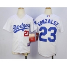 youth mlb jerseys los angeles dodgers #23 gonzalez white[gonzalez]