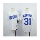 youth mlb jerseys los angeles dodgers #31 pederson white