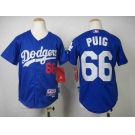 youth mlb jerseys los angeles dodgers #66 puig blue