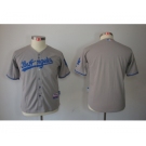 youth mlb jerseys los angeles dodgers blank grey