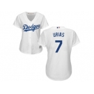 Women Los Angeles Dodgers #7 Julio Urias white Alternate Stitched Baseball Jersey
