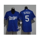 Women's Los Angeles Dodgers #5 Corey Seager Blue Alternate Stitched MLB Jersey