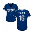 Women's Majestic Los Angeles Dodgers #16 Andre Ethier Authentic Royal Blue 2018 World Series MLB Jersey