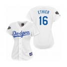 Women's Majestic Los Angeles Dodgers #16 Andre Ethier Authentic White 2018 World Series MLB Jersey